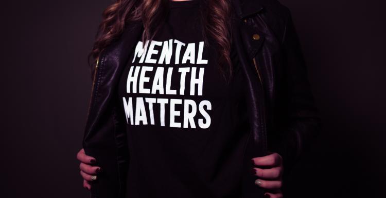 mental health matters printed on tshirt