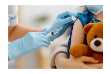 Child having vaccine