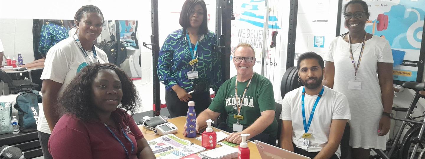 group of people running health checks
